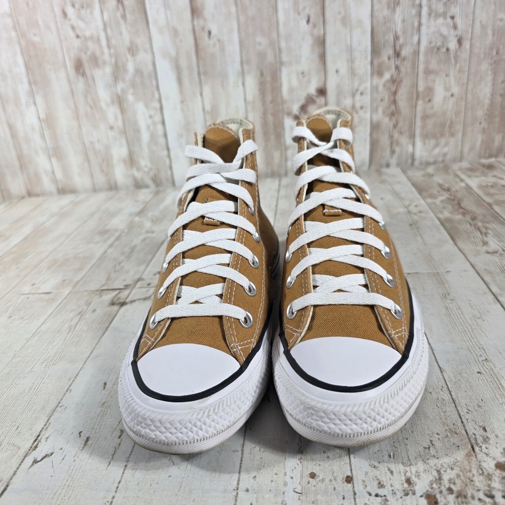 Converse Chuck Taylor All Star High Top Dark Mustard Brown Sneakers Womens 7 - Picture 2 of 8